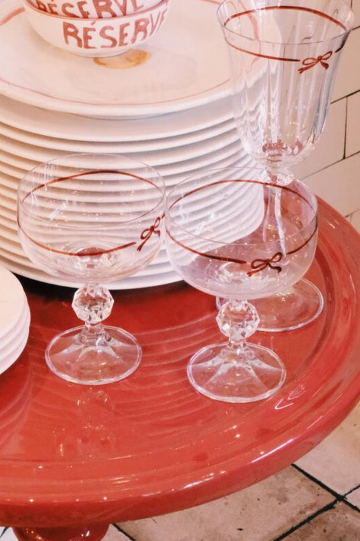 Bistro cocktail glas - rød